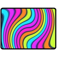 Swirl Twirl Design Pattern Waves Two Sides Fleece Blanket (large) by Loisa77