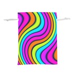 Swirl Twirl Design Pattern Waves Lightweight Drawstring Pouch (L) Front