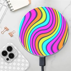 Swirl Twirl Design Pattern Waves Wireless Fast Charger(white) by Loisa77