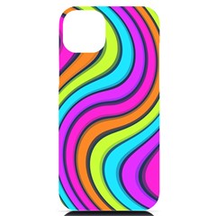 Swirl Twirl Design Pattern Waves Iphone 14 Plus Black Uv Print Case by Loisa77