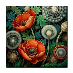 Flower Poppies Tile Coaster