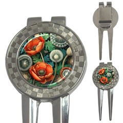 Flower Poppies 3-in-1 Golf Divots by Loisa77