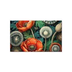 Flower Poppies Sticker Rectangular (10 Pack) by Loisa77