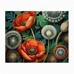 Flower Poppies Small Glasses Cloth (2 Sides) by Loisa77