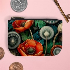 Flower Poppies Mini Coin Purse