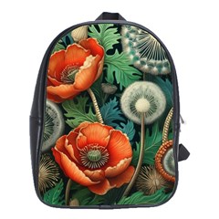 Flower Poppies School Bag (large) by Loisa77