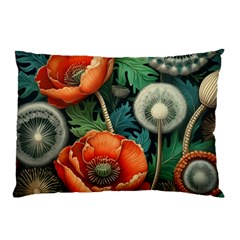 Flower Poppies Pillow Case (two Sides) by Loisa77