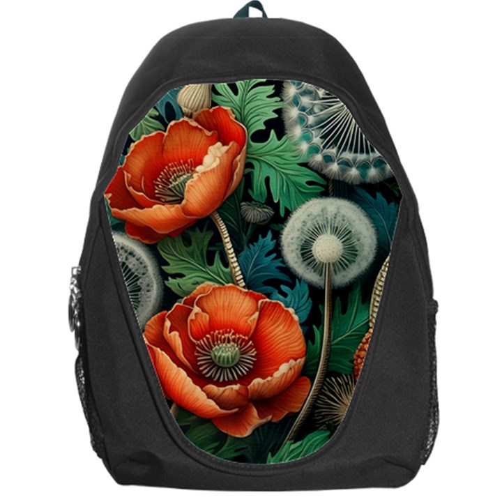 Flower Poppies Backpack Bag