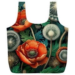 Flower Poppies Full Print Recycle Bag (xxl) by Loisa77