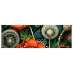 Flower Poppies Banner And Sign 9  X 3 