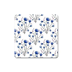 Flowers Seamless Pattern Victorian Square Magnet by Loisa77