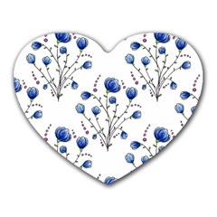 Flowers Seamless Pattern Victorian Heart Mousepad by Loisa77