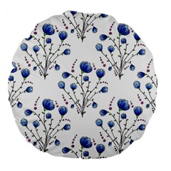 Flowers Seamless Pattern Victorian Large 18  Premium Flano Round Cushions by Loisa77