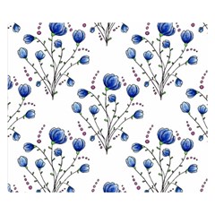 Flowers Seamless Pattern Victorian Premium Plush Fleece Blanket (small) by Loisa77