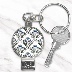 Flower Seamless Pattern Victorian Nail Clippers Key Chain by Loisa77