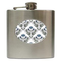 Flower Seamless Pattern Victorian Hip Flask (6 Oz) by Loisa77