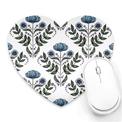 Flower Seamless Pattern Victorian Heart Mousepad by Loisa77