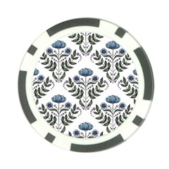 Flower Seamless Pattern Victorian Poker Chip Card Guard by Loisa77