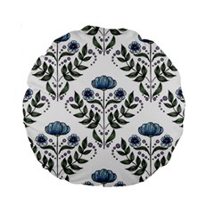 Flower Seamless Pattern Victorian Standard 15  Premium Round Cushions by Loisa77