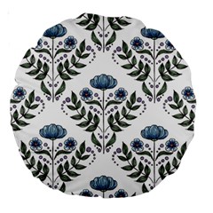 Flower Seamless Pattern Victorian Large 18  Premium Round Cushions by Loisa77