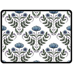 Flower Seamless Pattern Victorian Two Sides Fleece Blanket (large) by Loisa77