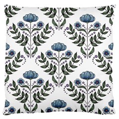 Flower Seamless Pattern Victorian Standard Premium Plush Fleece Cushion Case (one Side) by Loisa77