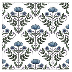 Flower Seamless Pattern Victorian Square Satin Scarf (36  X 36 )