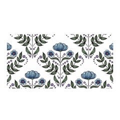 Flower Seamless Pattern Victorian Satin Wrap 35  X 70 