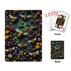 Bees Colony Flowers Playing Cards Single Design (rectangle)