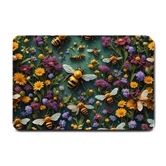 Bees Colony Flowers Small Doormat