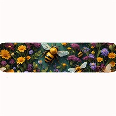 Bees Colony Flowers Large Bar Mat by Loisa77