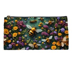 Bees Colony Flowers Pencil Case