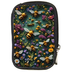 Bees Colony Flowers Compact Camera Leather Case