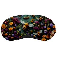 Bees Colony Flowers Sleep Mask