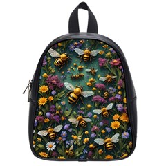 Bees Colony Flowers School Bag (small)