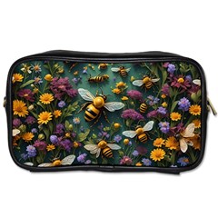 Bees Colony Flowers Toiletries Bag (two Sides) by Loisa77