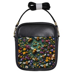 Bees Colony Flowers Girls Sling Bag