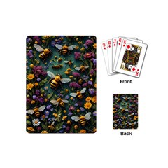 Bees Colony Flowers Playing Cards Single Design (mini)