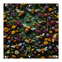 Bees Colony Flowers Banner And Sign 3  X 3  by Loisa77