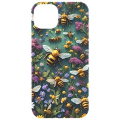 Bees Colony Flowers Iphone 15 Pro Black Uv Print Pc Hardshell Case