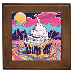 Dessert Chocolate Cream Framed Tile