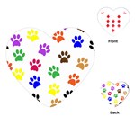 Pawprints Paw Prints Paw Animal Playing Cards Single Design (Heart) Front