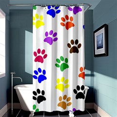 Pawprints Paw Prints Paw Animal Shower Curtain 36  X 72  (stall)  by Apen