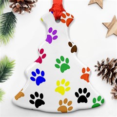 Pawprints Paw Prints Paw Animal Christmas Tree Ornament (two Sides)