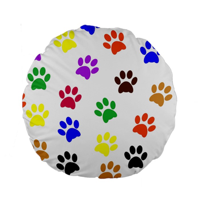 Pawprints Paw Prints Paw Animal Standard 15  Premium Round Cushions