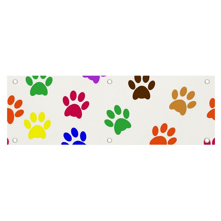 Pawprints Paw Prints Paw Animal Banner and Sign 6  x 2 