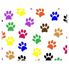 Pawprints Paw Prints Paw Animal Premium Plush Fleece Blanket (medium) by Apen