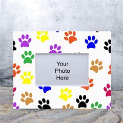 Pawprints Paw Prints Paw Animal White Tabletop Photo Frame 4 x6  by Apen