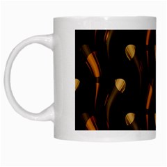 Abstract Art Pattern Warm Colors White Mug by Ndabl3x