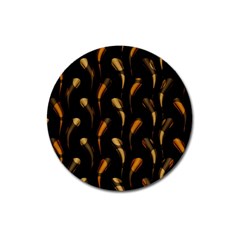 Abstract Art Pattern Warm Colors Magnet 3  (round) by Ndabl3x